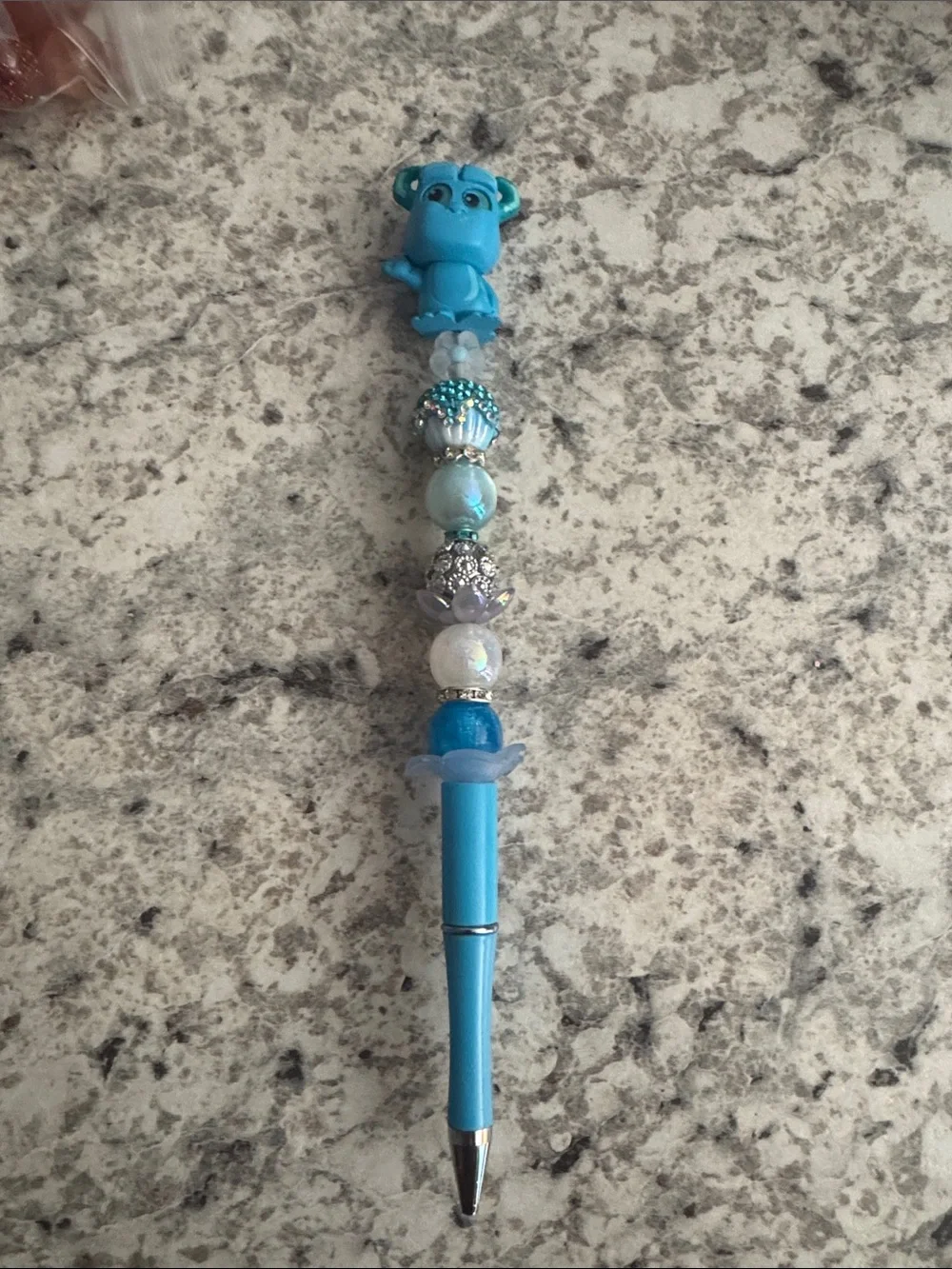 NWOT Disney Doorables Sulley Beaded Pen Handmade by Me